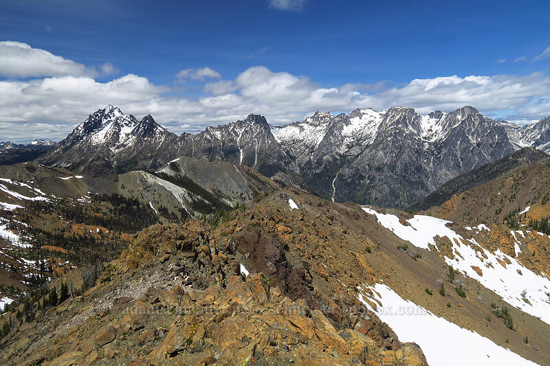 The Stuart Range [summit of Earl Peak, Wenatchee National Forest, Kittitas County, Washington]