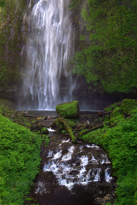 bottom of Upper Multnomah Falls [Multnomah Falls Trail, Mt. Hood National Forest, Multnomah County, Oregon]