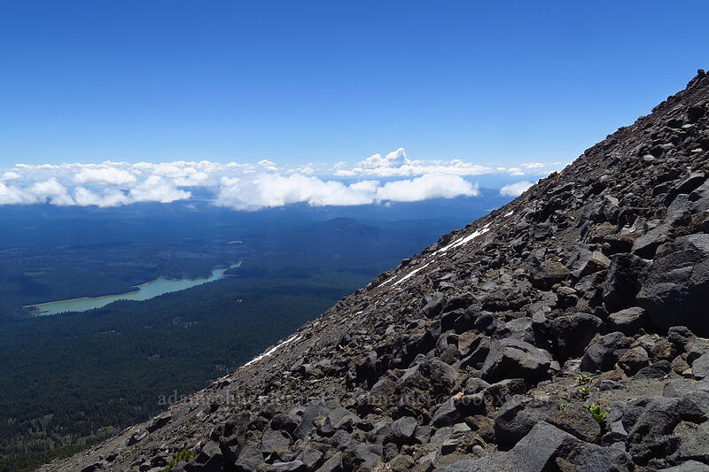 the angle of a stratovolcano [Mt. McLoughlin Trail, Sky Lakes Wilderness, Jackson County, Oregon]