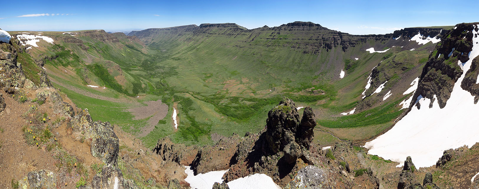 Kiger Gorge panorama [Kiger Gorge Overlook, Steens Mountain, Harney County, Oregon]
