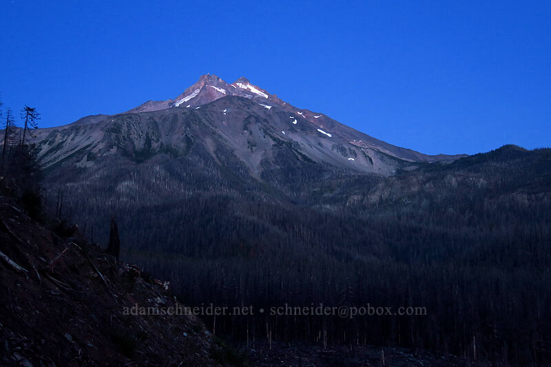 Mount Jefferson after sunset [Forest Road 2243, Willamette National Forest, Marion County, Oregon]