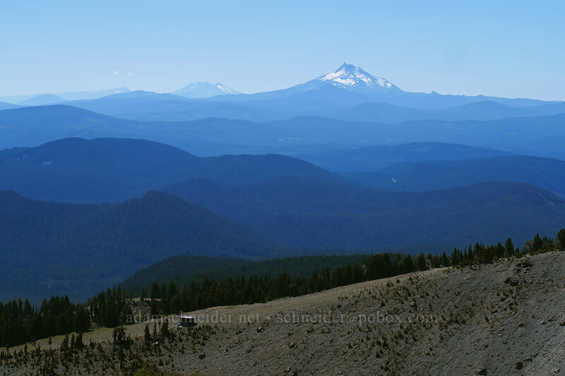 Mount Jefferson & Three Sisters [Newton Clark Ridge, Mt. Hood Wilderness, Hood River County, Oregon]