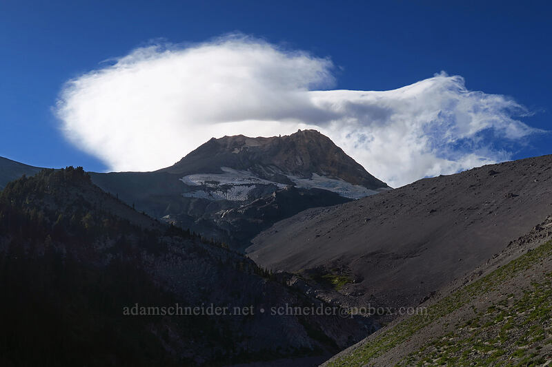 wind-whipped cloud on Mt. Hood [Timberline Trail, Mt. Hood National Forest, Hood River County, Oregon]