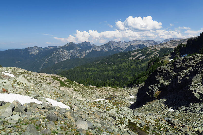 mountains to the northeast [Knapsack Pass Trail, Mount Rainier National Park, Pierce County, Washington]