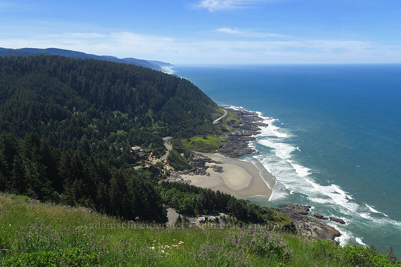 Cape Cove & Captain Cook Point [Whispering Spruce Trail, Siuslaw National Forest, Lincoln County, Oregon]