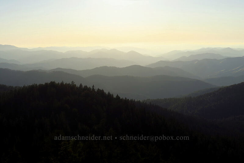 view to the west [McDonald Peak, Rogue River-Siskiyou National Forest, Jackson County, Oregon]