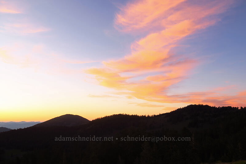 sunset [Meridian Overlook, Rogue River-Siskiyou National Forest, Jackson County, Oregon]