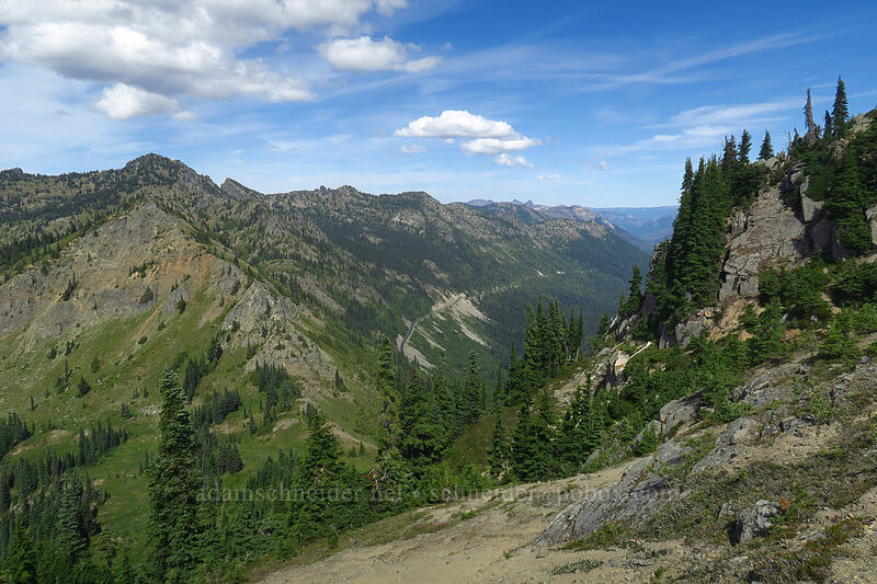 the view from Yakima Peak's north gully [Yakima Peak, Mount Rainier National Park, Pierce County, Washington]