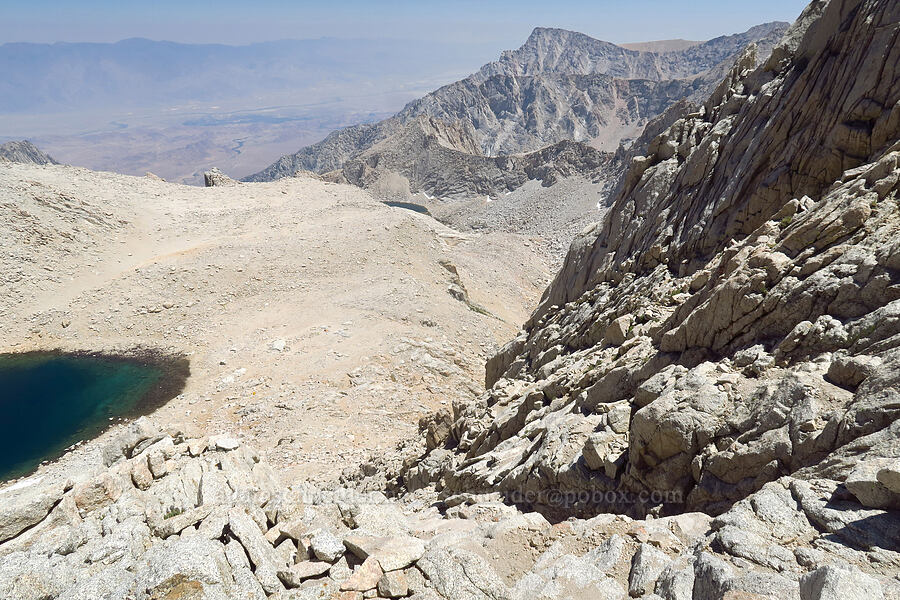 looking down the chute [Mount Whitney Mountaineer's Route, John Muir Wilderness, Inyo County, California]