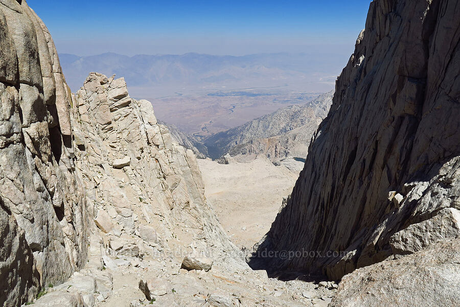 view to the east from The Notch [Mount Whitney Mountaineer's Route, John Muir Wilderness, Tulare County, California]