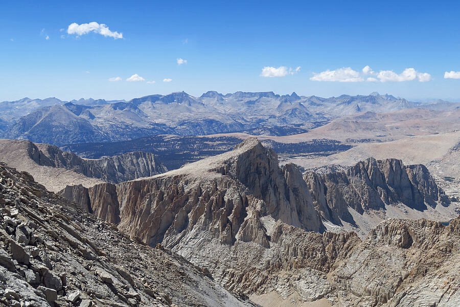 view to the west from The Notch [Mount Whitney Mountaineer's Route, John Muir Wilderness, Tulare County, California]