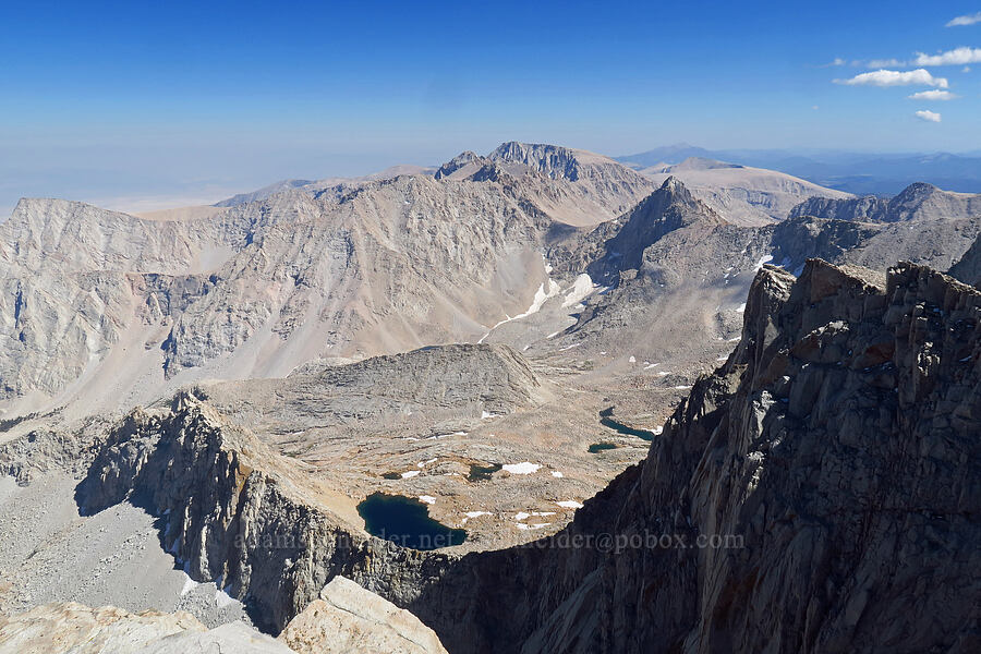 view to the southeast [Mount Whitney summit, Sequoia National Park, Inyo County, California]