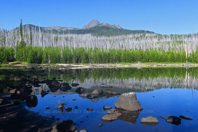 Three-Fingered Jack & Jack Lake [Old Summit Trail, Deschutes National Forest, Jefferson County, Oregon]