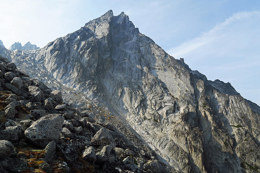 northeast end of Dragontail Peak [below Aasgard Pass, Alpine Lakes Wilderness, Chelan County, Washington]