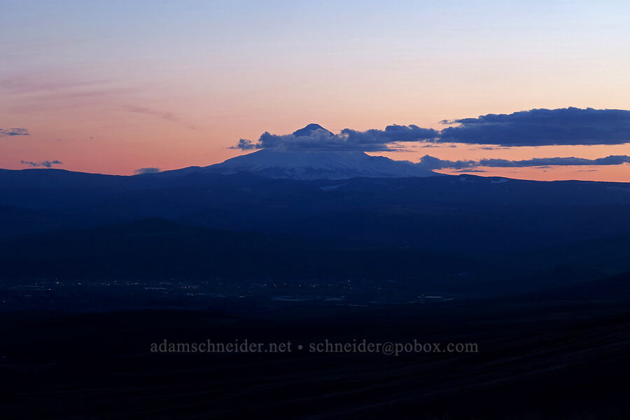 Mount Hood at sunset [Dalles Mountain Ranch, Columbia Hills State Park, Klickitat County, Washington]