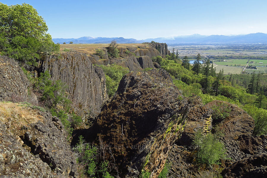 chunks falling away from Upper Table Rock [Upper Table Rock, Jackson County, Oregon]