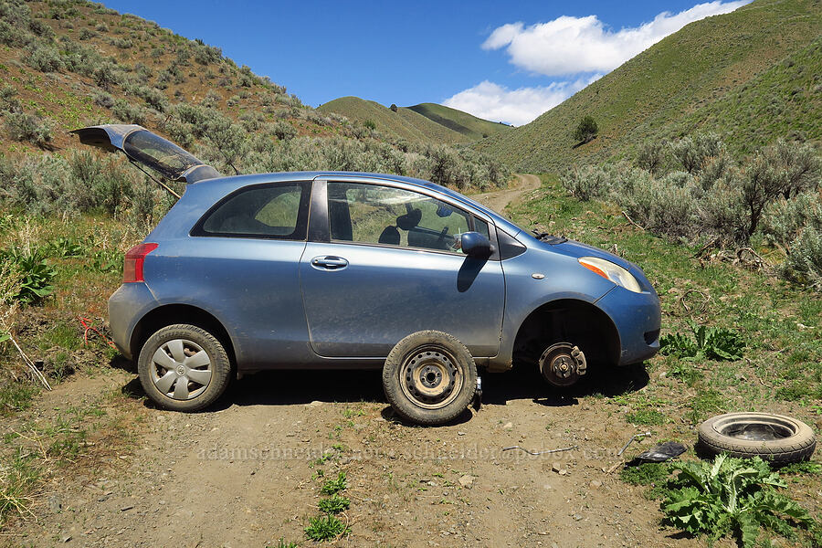 flat tire [Jordan Creek Road, Baker County, Oregon]