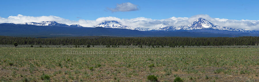 Three Sisters panorama [Highway 126, Deschutes County, Oregon]