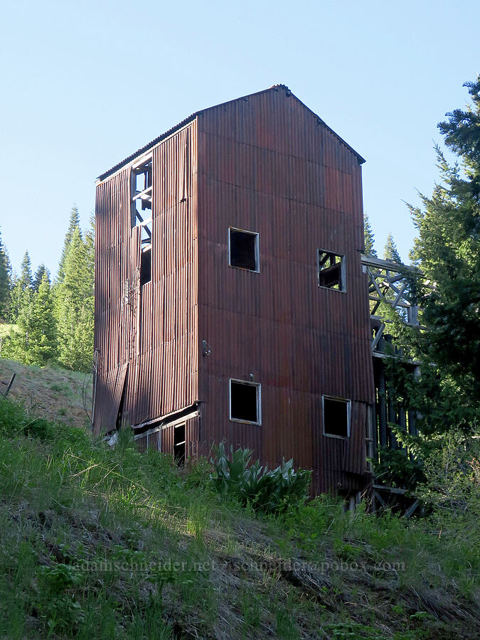 old mining building [Lookout Mountain Trail, Ochoco National Forest, Crook County, Oregon]