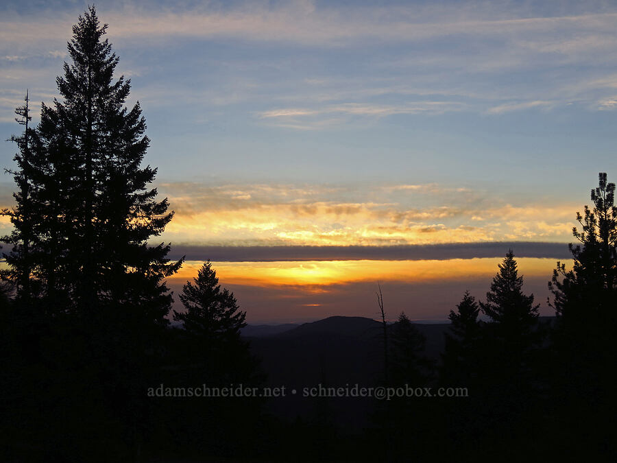 sunset [Forest Road 27, Ochoco National Forest, Crook County, Oregon]