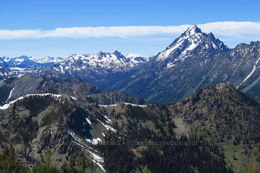 Ingalls Peak & Mount Stuart [Navaho Peak, Okanogan-Wenatchee National Forest, Chelan County, Washington]