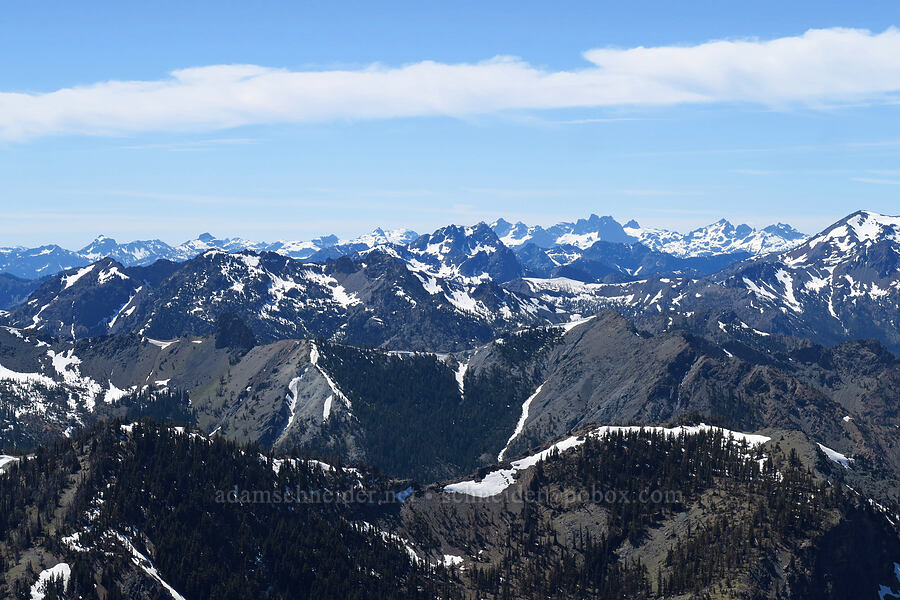 Wenatchee Mountains & the Cascade crest [Navaho Peak, Okanogan-Wenatchee National Forest, Chelan County, Washington]