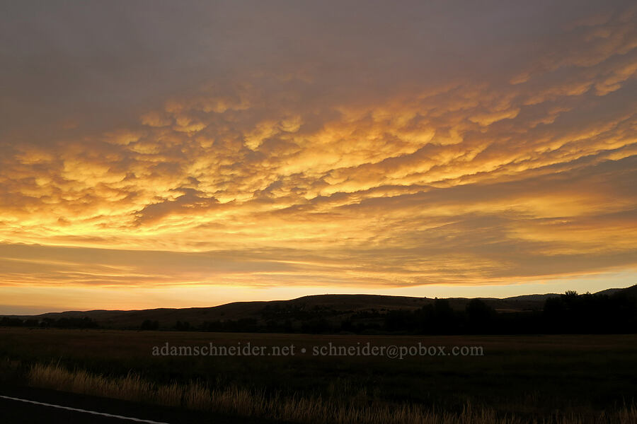 smoky sunset [U.S. Highway 26, Grant County, Oregon]