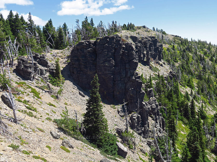 cliffs [Divide Trail, Badger Creek Wilderness, Hood River County, Oregon]