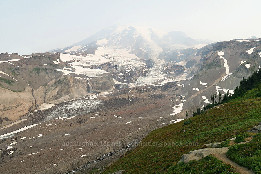 Mount Rainier & Nisqually Glacier [Skyline Trail, Mt. Rainier National Park, Pierce County, Washington]