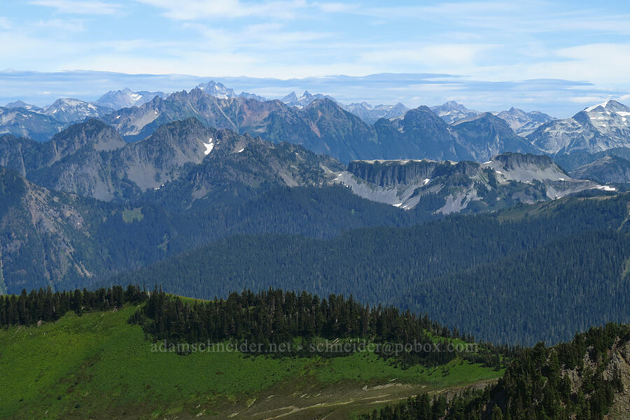 mountains to the east-northeast [Skyline Divide, Mt. Baker Wilderness, Whatcom County, Washington]