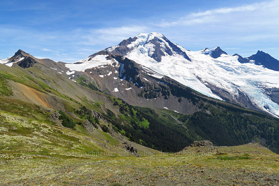 Hadley Peak & Mount Baker [Chowder Ridge, Mt. Baker Wilderness, Whatcom County, Washington]