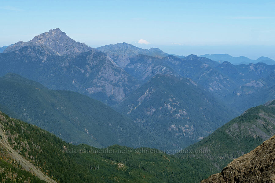 view toward Mount Baker [Mt. Washington's summit, Mount Skokomish Wilderness, Mason County, Washington]