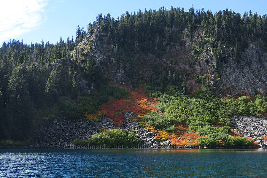 fall colors & Blue Lake [Thomas Lake Trail, Indian Heaven Wilderness, Skamania County, Washington]