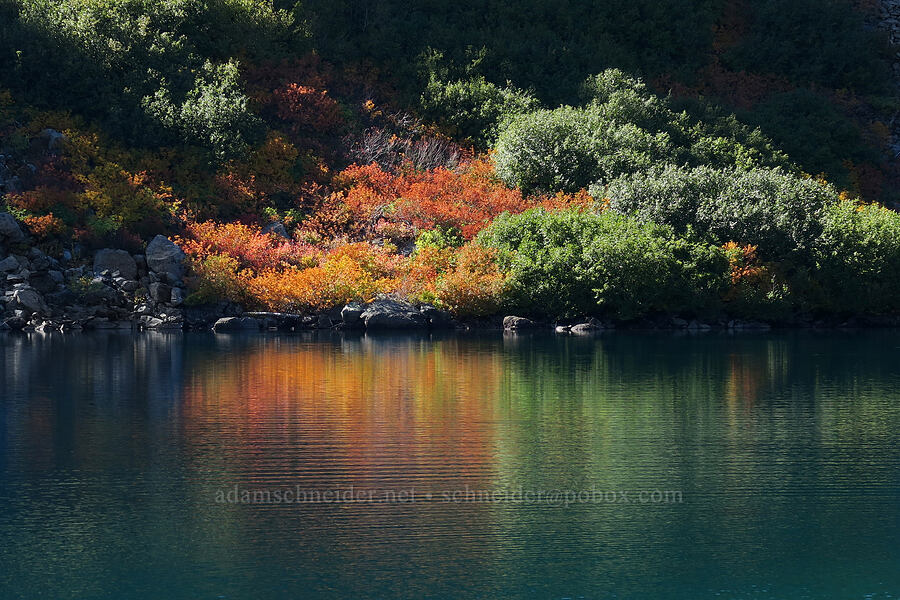 fall colors at Blue Lake [Thomas Lake Trail, Indian Heaven Wilderness, Skamania County, Washington]