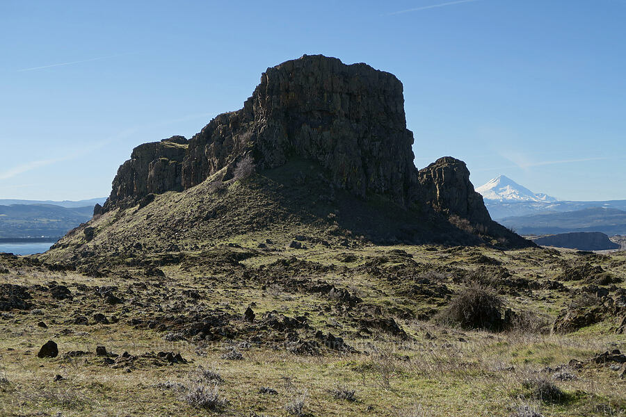 Horsethief Butte (and Mount Hood) [Columbia Hills State Park, Klickitat County, Washington]