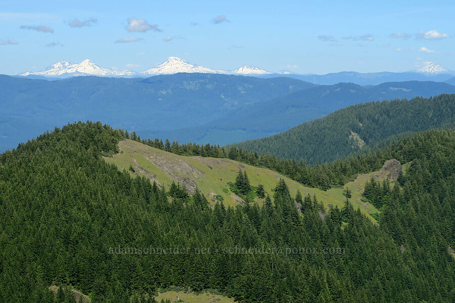 Sawtooth Meadows & Three Sisters [Mount June, Umpqua National Forest, Lane County, Oregon]
