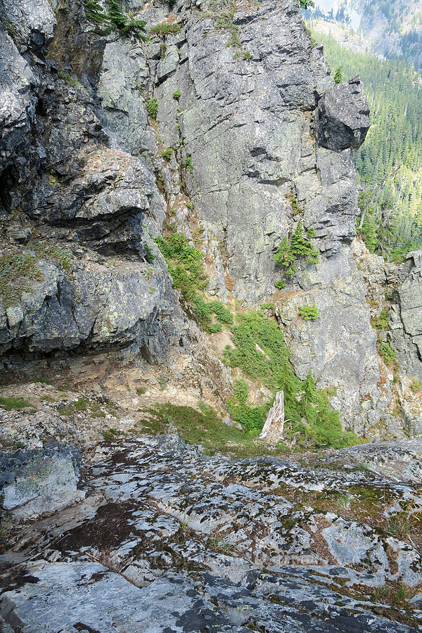 gully between the middle and north summits [Guye Peak, Alpine Lakes Wilderness, King County, Washington]