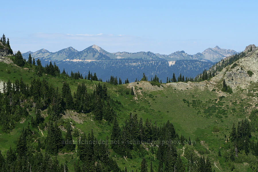 Sourdough Mountains [Naches Peak climber's trail, Mt. Rainier National Park, Yakima County, Washington]