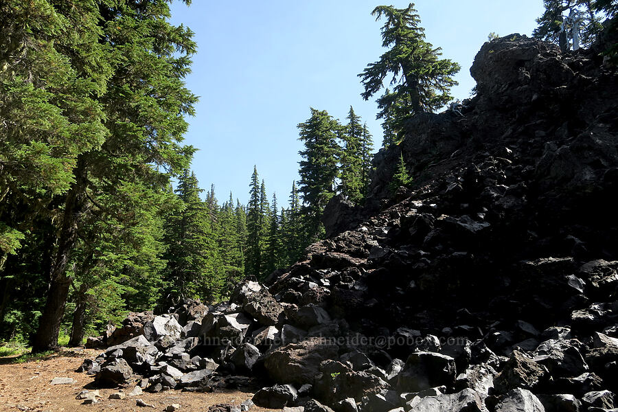 edge of the Collier Cone Lava Flow [Obsidian Trail, Three Sisters Wilderness, Lane County, Oregon]
