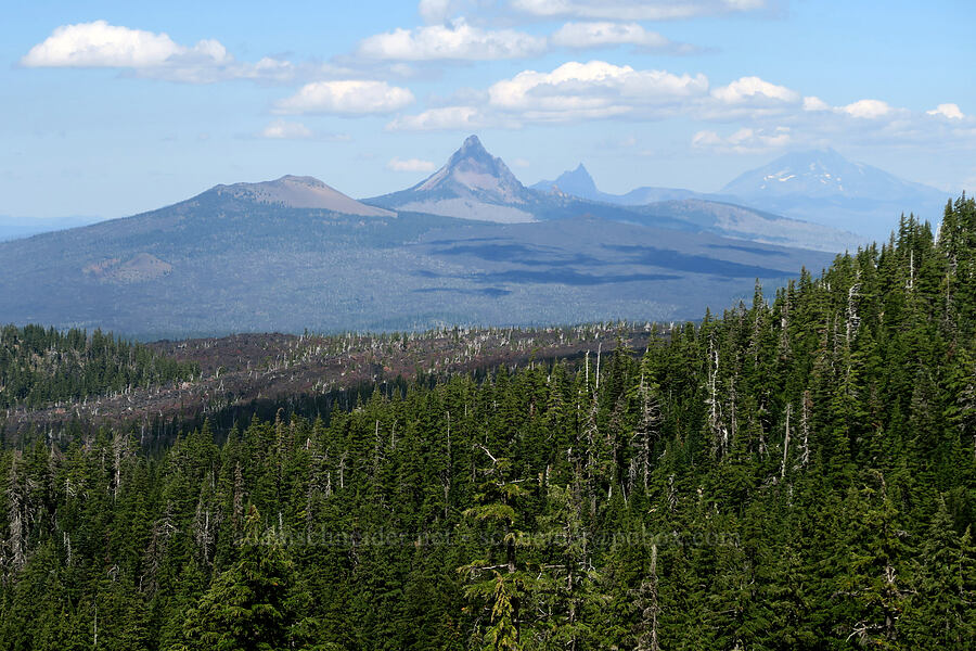 four volcanoes [Pacific Crest Trail, Three Sisters Wilderness, Lane County, Oregon]