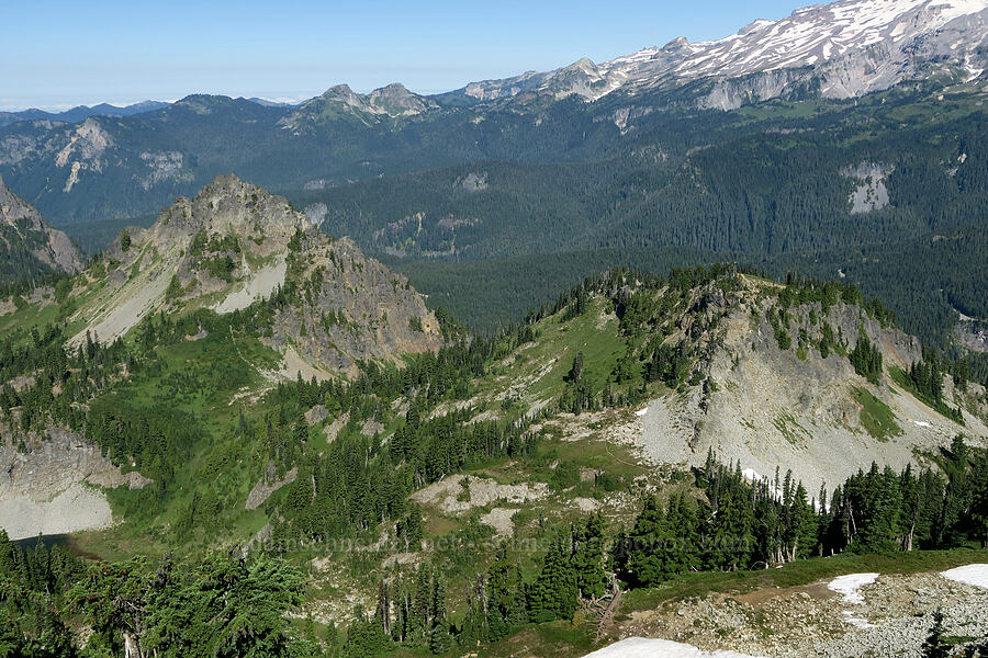 Lane Peak & Denman Peak [Plummer Peak, Mt. Rainier National Park, Lewis County, Washington]