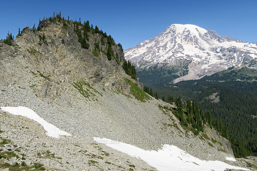 Denman Peak & Mount Rainier [Tatoosh Range, Mt. Rainier National Park, Lewis County, Washington]