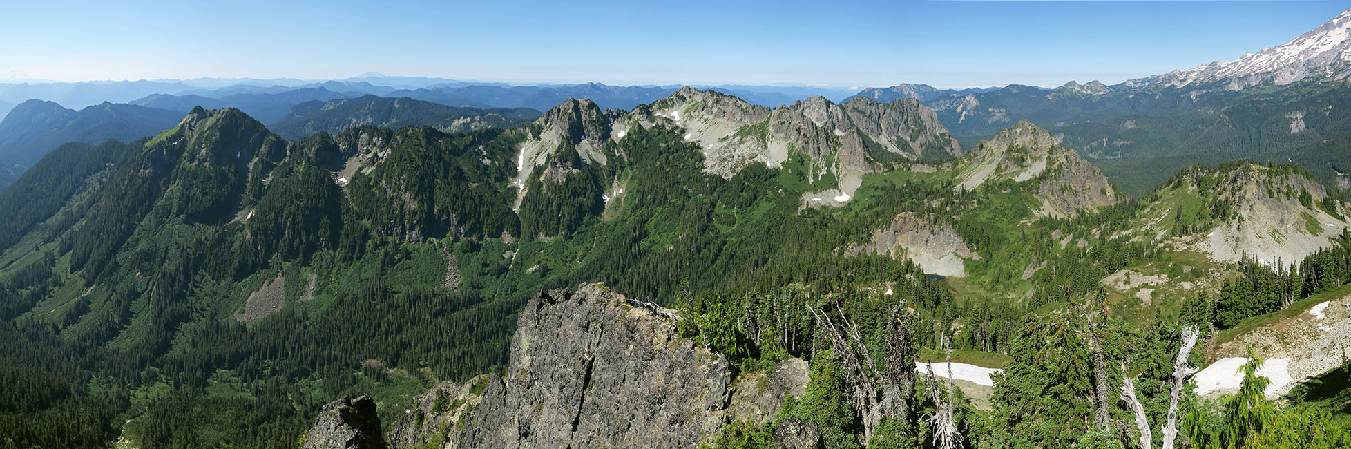 western Tatoosh Range panorama [Plummer Peak, Mt. Rainier National Park, Lewis County, Washington]