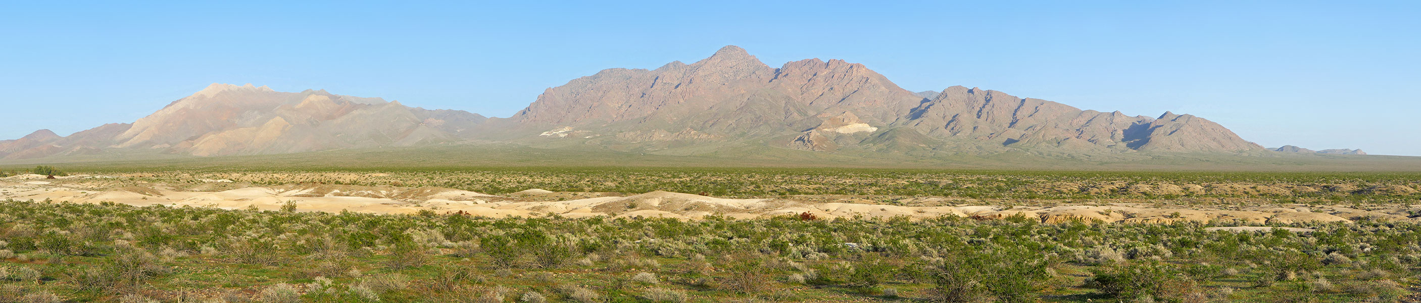 California Valley & Kingston Range panorama [Mesquite Valley Road, Inyo County, California]