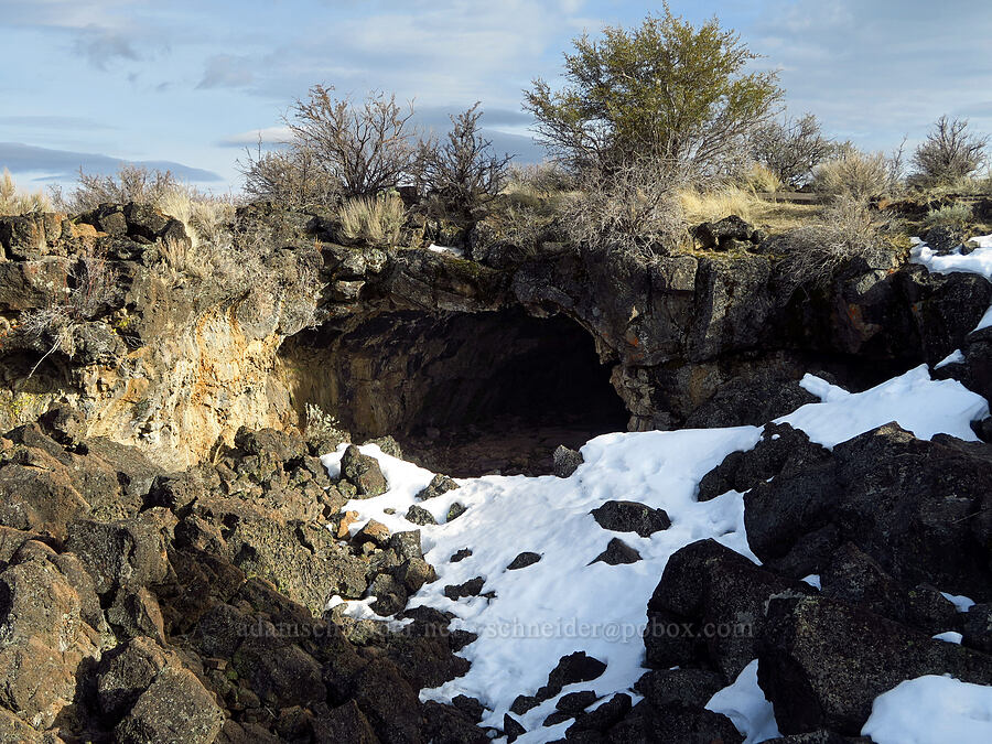 lava cave entrance [Garden Bridges, Lava Beds National Monument, Siskiyou County, California]