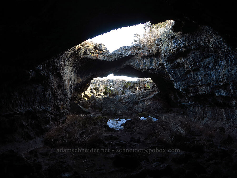 bridge/cave entrance [Hopkins Chocolate Cave, Lava Beds National Monument, Siskiyou County, California]