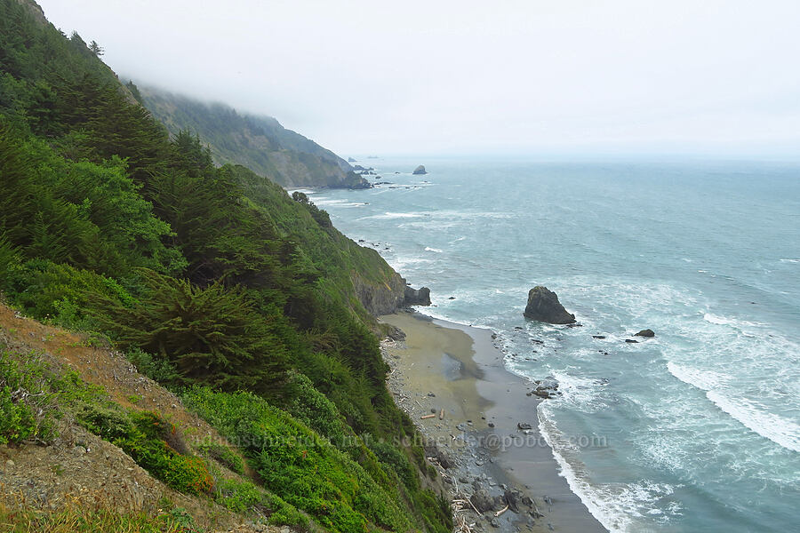 headlands above Enderts Beach [Crescent Beach Overlook, Redwood National Park, Del Norte County, California]