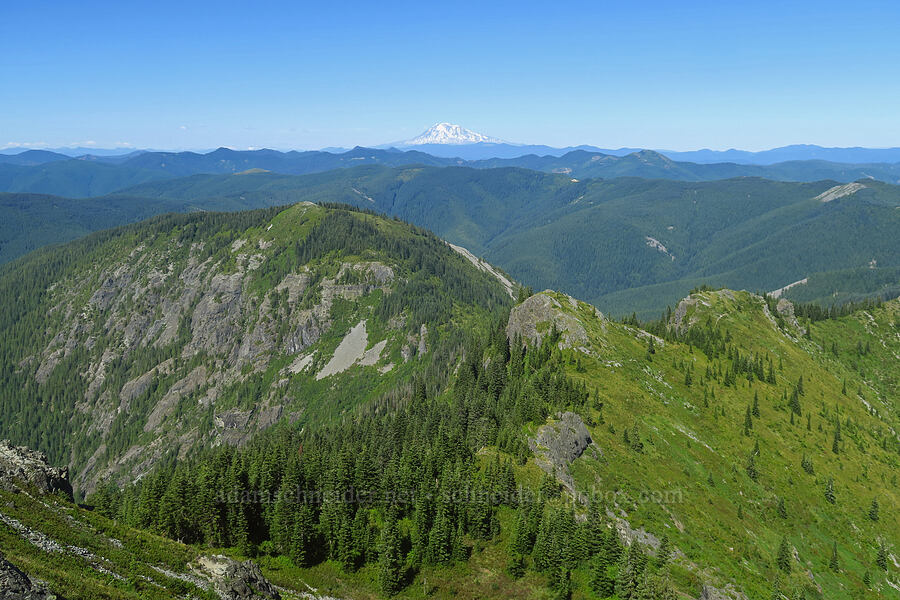 Starway Ridge, Bluff Mountain Ridge, & Mount Adams [Silver Star Mountain, Gifford Pinchot National Forest, Skamania County, Washington]