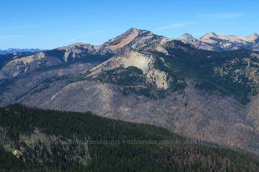 Bismarck Peak & Rattlesnake Peaks [Burnt Mountain, William O. Douglas Wilderness, Yakima County, Washington]