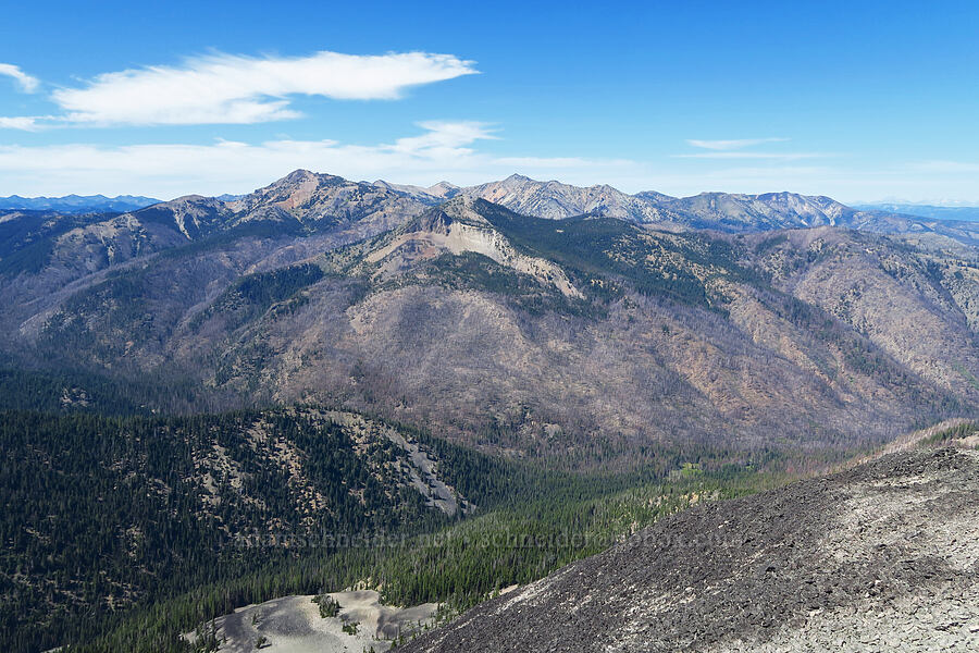 Bismarck Peak, Rattlesnake Peaks, & Mount Aix [Shellrock Peak, William O. Douglas Wilderness, Yakima County, Washington]